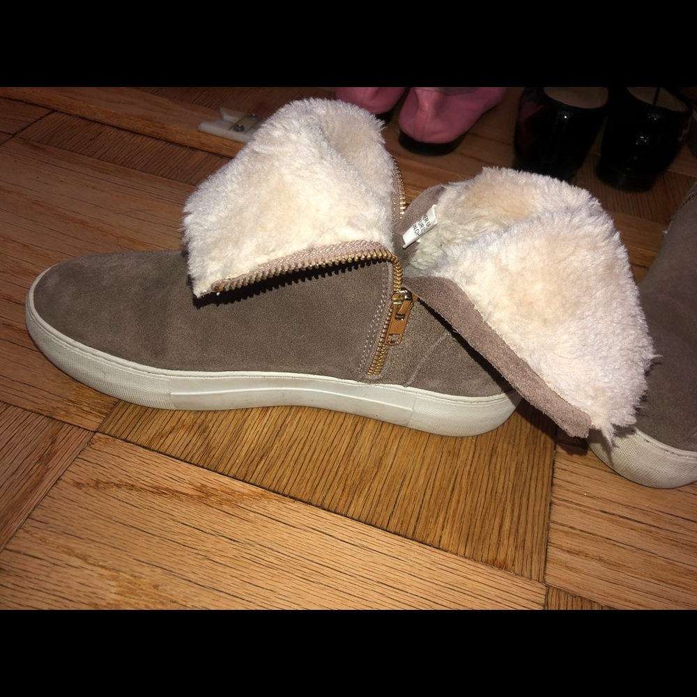I Slides Sneaker/ Boot With Fur In Tan Color - image 4